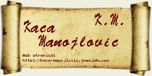 Kaća Manojlović vizit kartica